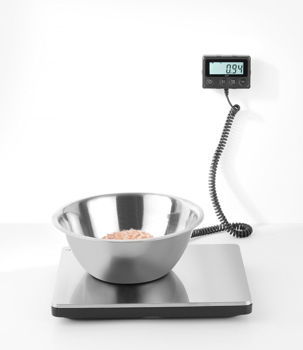 HENDI 580462 - 580462 Bilancia digitale fino a 200 kg, , 298x248x(H)37mm