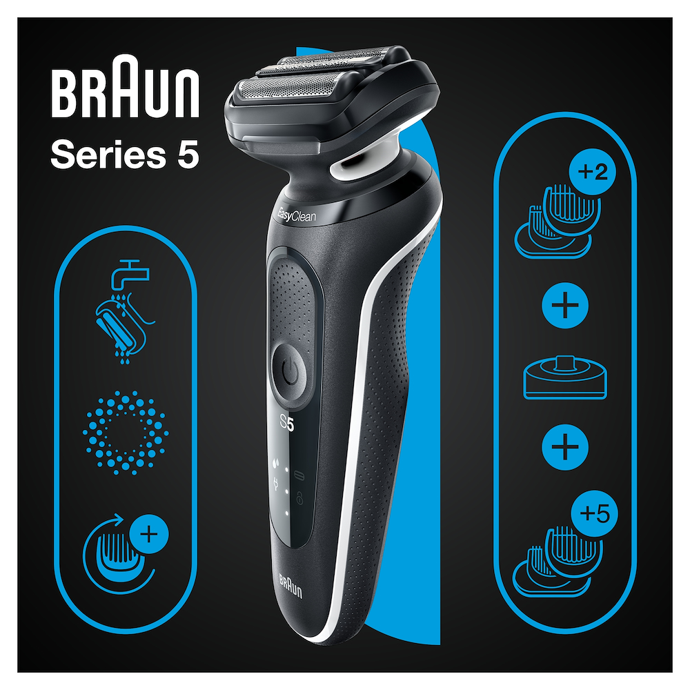 BRAUN 51W4650S - Braun Series 5 Elektrischer Rasierer mit Zubehör