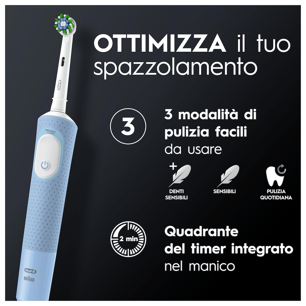 ORAL-B VITALITYPRODUOBLACKBLUE - Oral-B Vitality Pro Duo Spazzolino Elettrico Nero/Blu