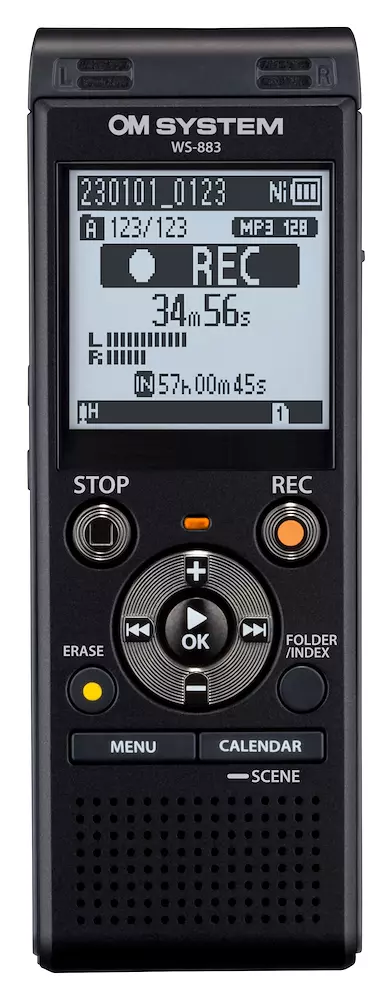 OLYMPUS WS883 - WS883 0655740 REG.PORT. 8GB MP3 PCM M.SD USB OM SYSTEM NERO