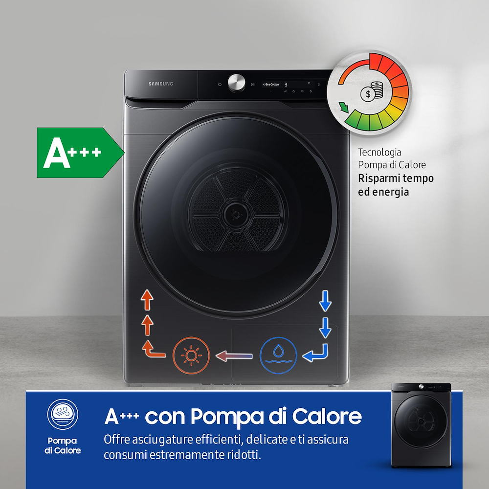 SAMSUNG DV16DG8600BVU3 - Asciugatrice Frontale 16kg