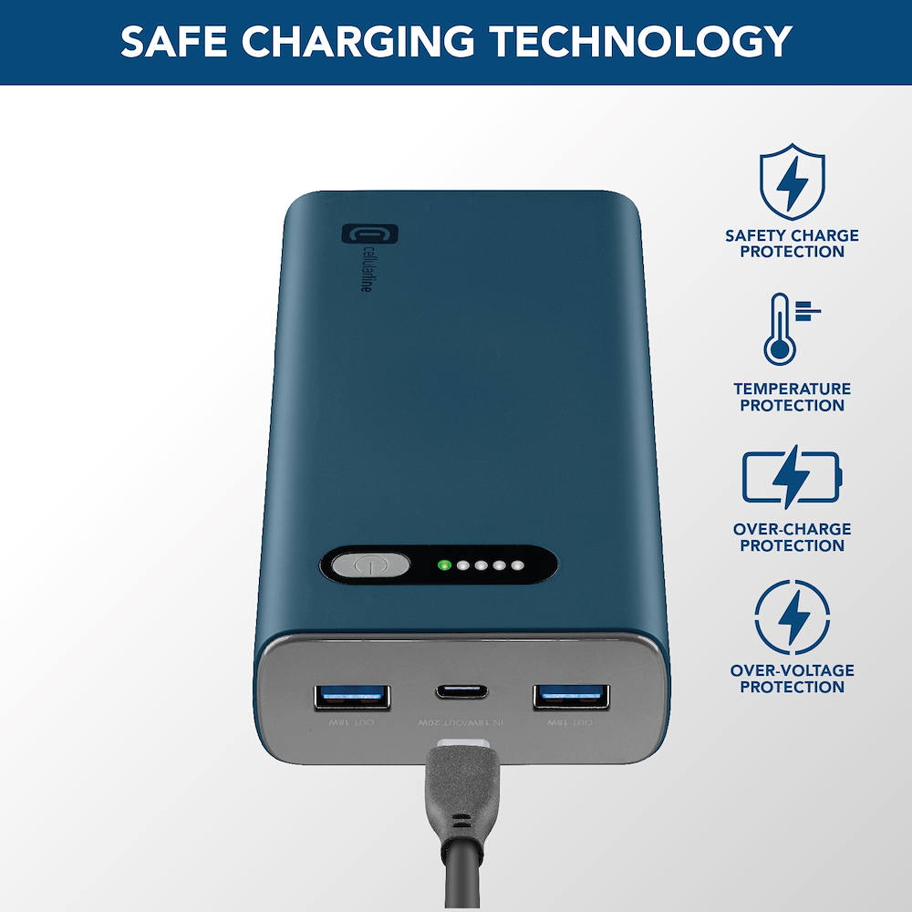 CELLULAR LINE PBFAST01PD20000G - Power Bank 20000mAh Verde