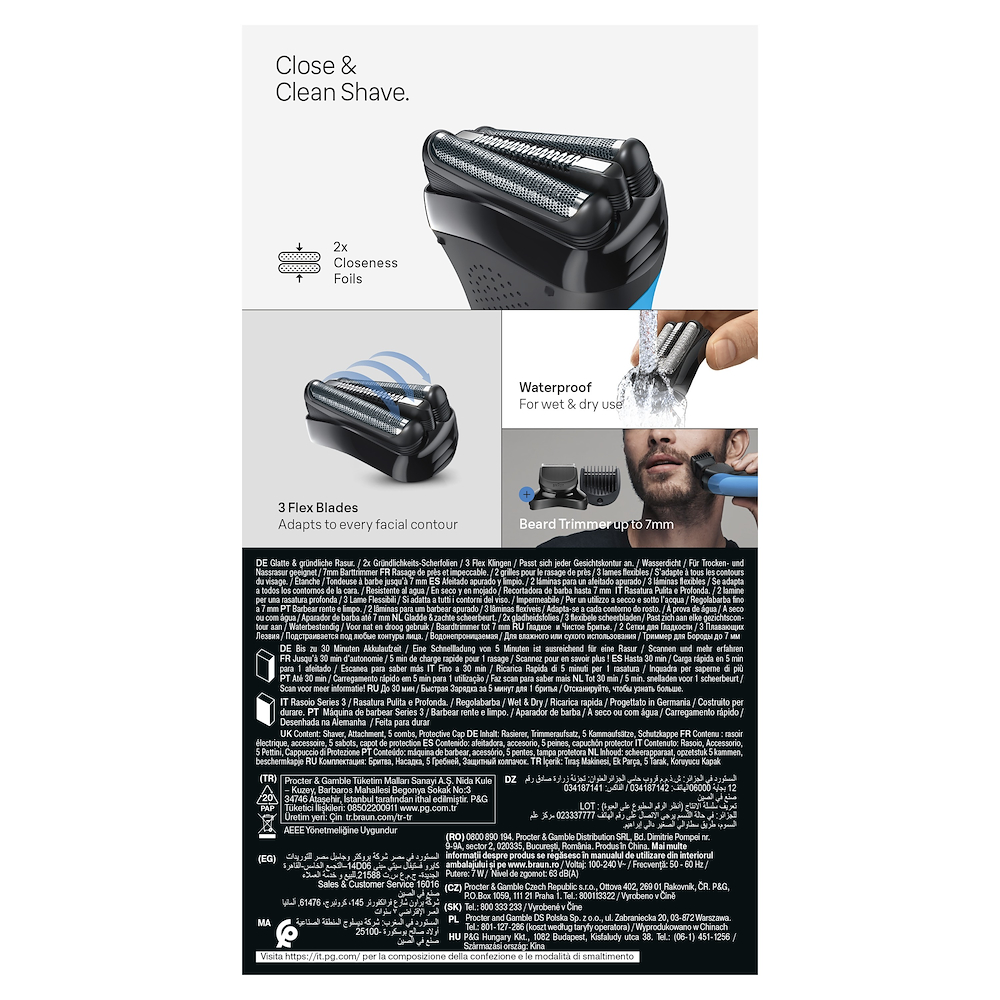BRAUN 310BT - Elektrorasierer Wet&Dry
