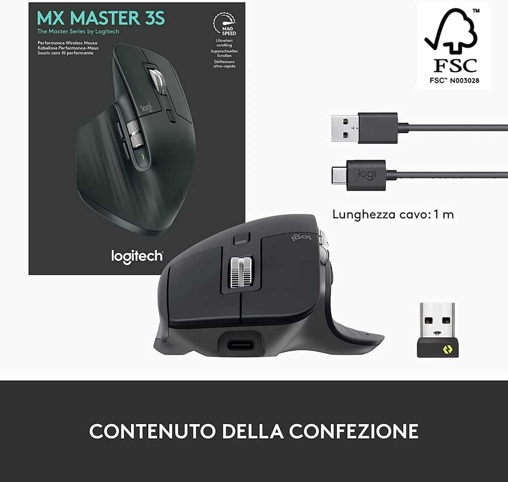 LOGITECH 910006559 - Mouse Bluetooth  MX Master 3S