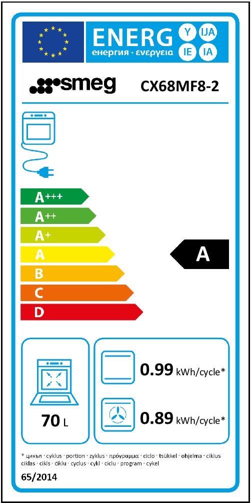 SMEG CX68MF82 - Cucina Smeg 60 cm con Forno Elettrico