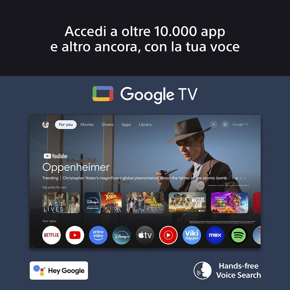 SONY K65XR8M25B - K65XR8M25B 0721308 TV QD-OLED 65"UHD 4K DVBT2/S2 SMART GOOGLE TV