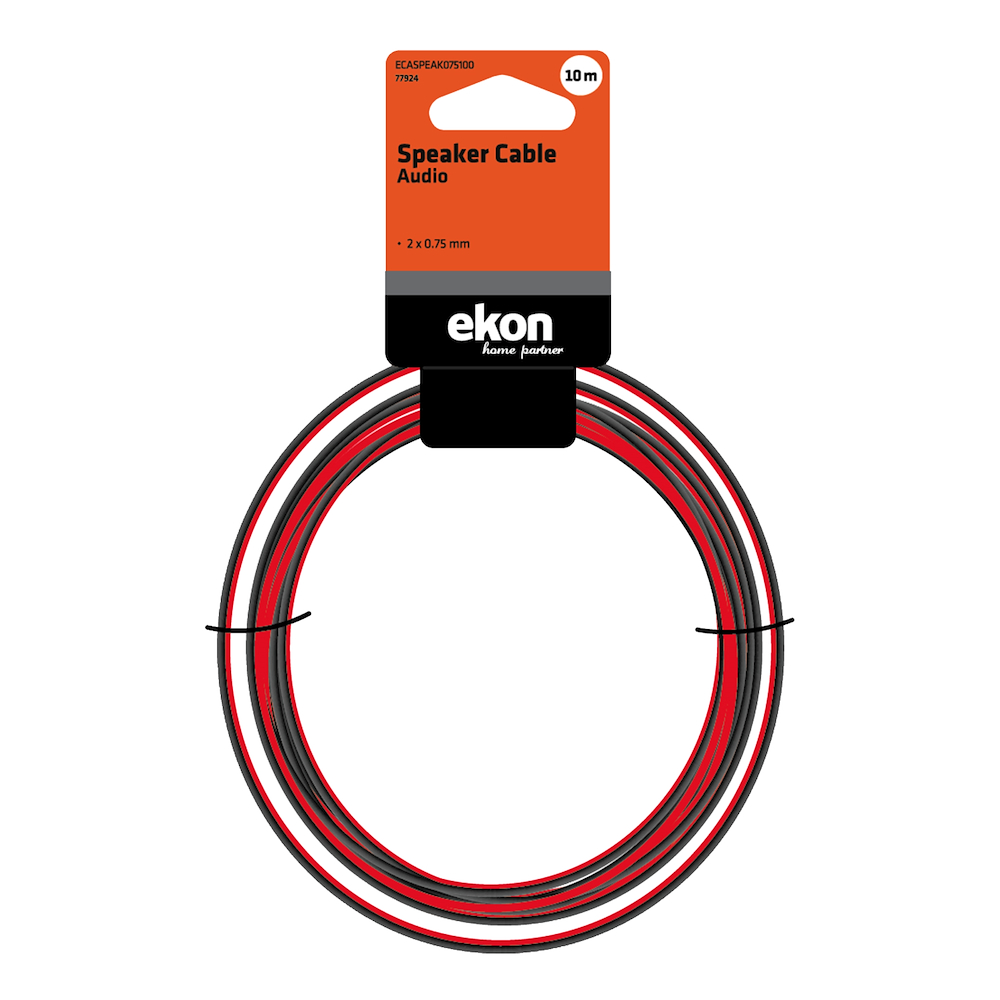 EKON ECASPEAK075100 - Audio Kabel 10 Meter 2x0.75