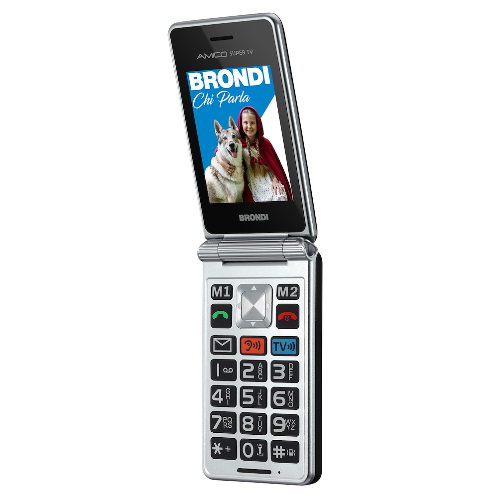 BRONDI AMICOSUPERTVGUNMETALGREY - Cellulare Senior Amico Super TV