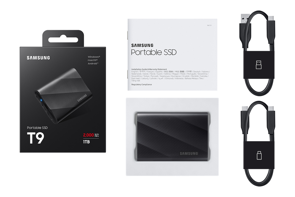 SAMSUNG MUPG1T0BEU - Portable SSD T9 USB 3.2 1TB SAMSUNG MUPG1T0BEU - Portable SSD T9 USB 3.2 1TB