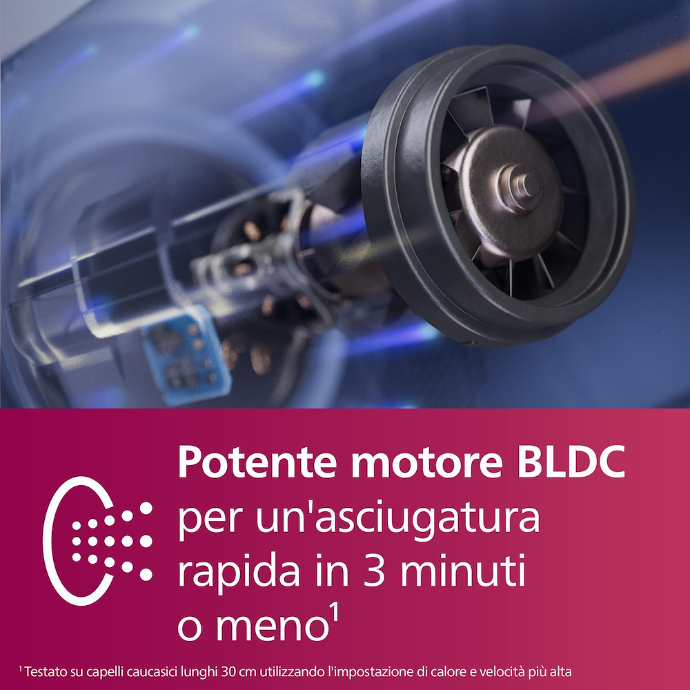 PHILIPS BHD839 - Asciugacapelli 1400W con 7 temperature