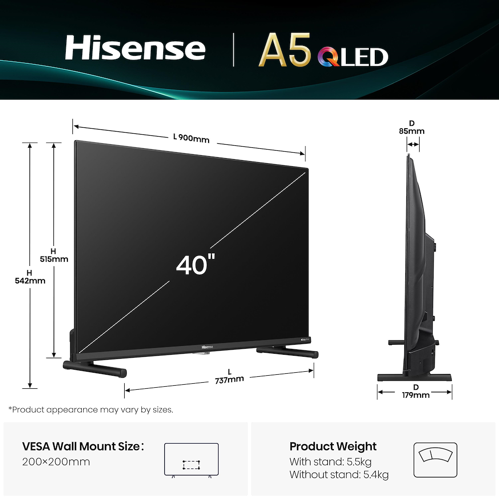 HISENSE 40A59Q - TV QLED 40" Full HD