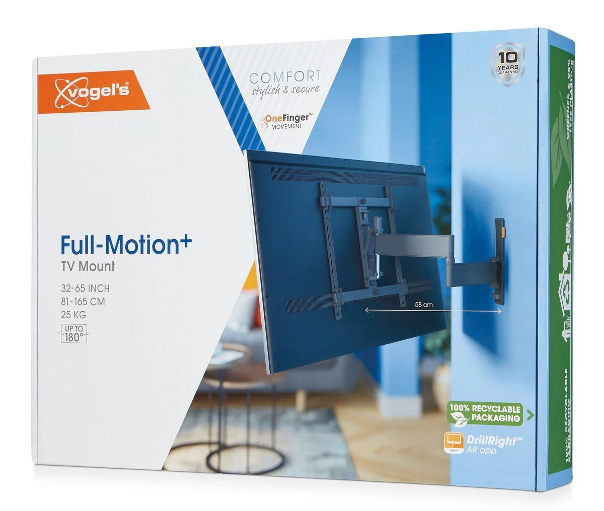 VOGEL'S TVM3443BLACK - Vogel's TVM 3443 – Supporto TV da Parete Full-Motion