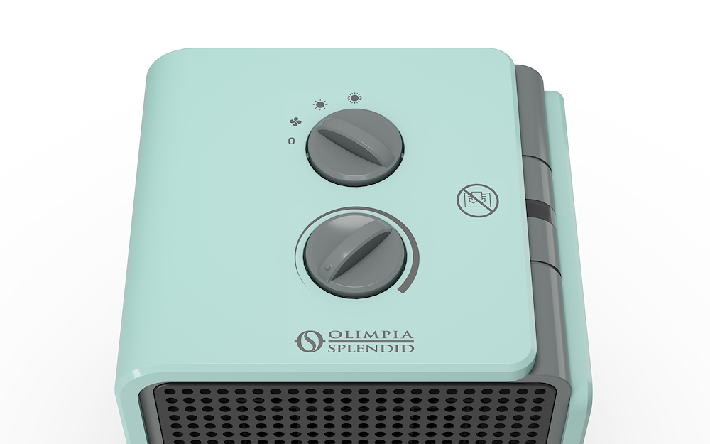 SPLENDID CALDOCUBIC - Keramischer Heizlüfter Aqua Grün 1800W