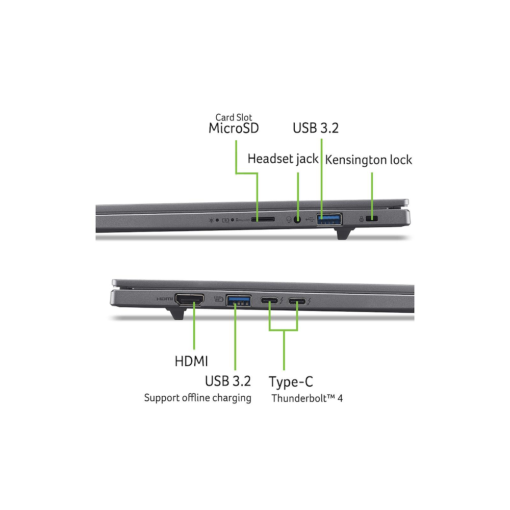 ACER NX.JP1ET.001 - Laptop 16 Zoll Grau