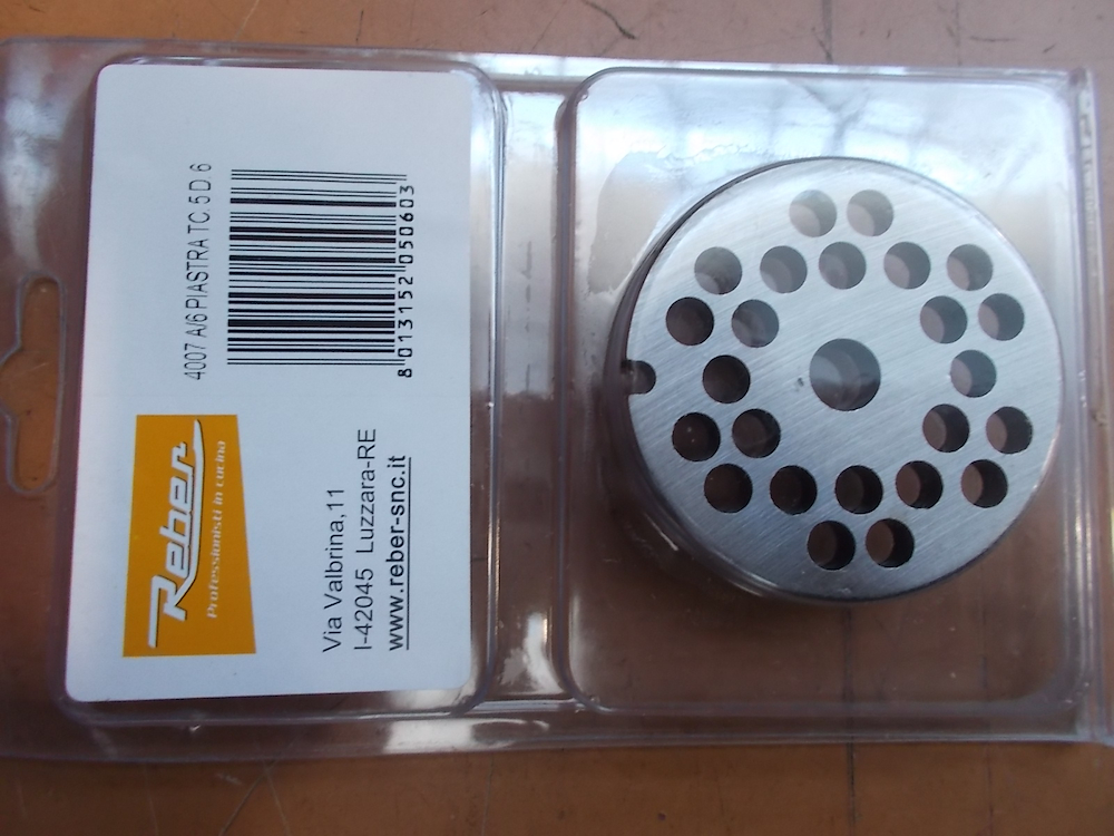 REBER 4017A6 - Piastra TC5 acciaio fori 6mm