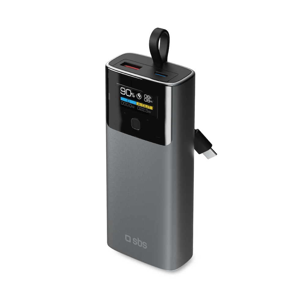 SBS TTBB10000LCDPD20 - Powerbank 10000mAh 2USB Nero