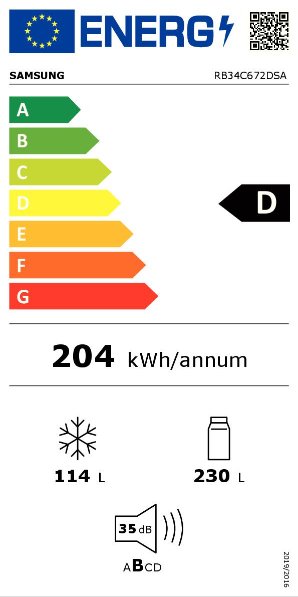 SAMSUNG RB34C672DSAEF - Frigorifero combinato EcoFlex da 344LT