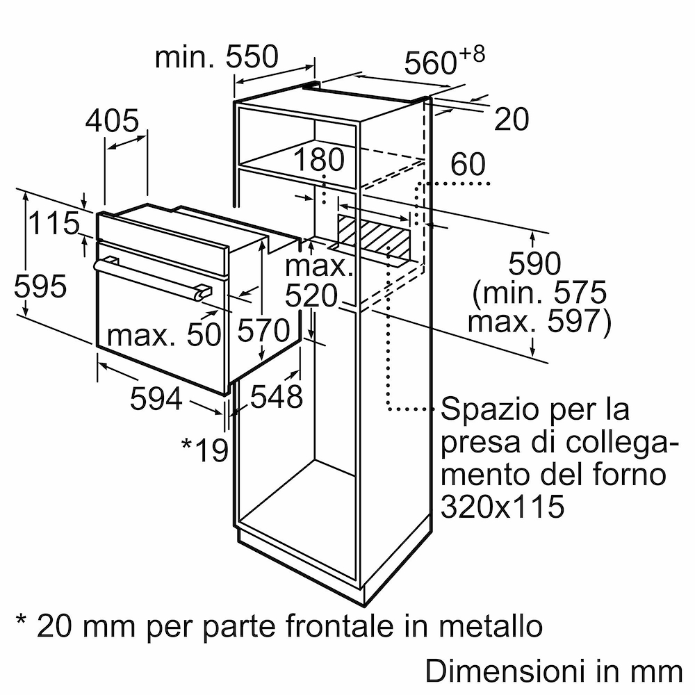 BOSCH HBF011BR0 - Forno Elettrico Da Incasso 60cm Inox