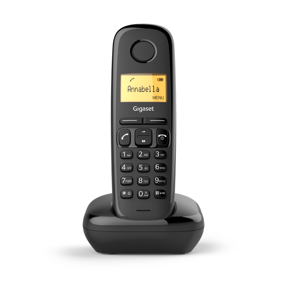 GIGASET A170BLACK - A170BLACK 0427625 CORDLESS 1.5" MEM.50NUM. ECO PLUS NERO