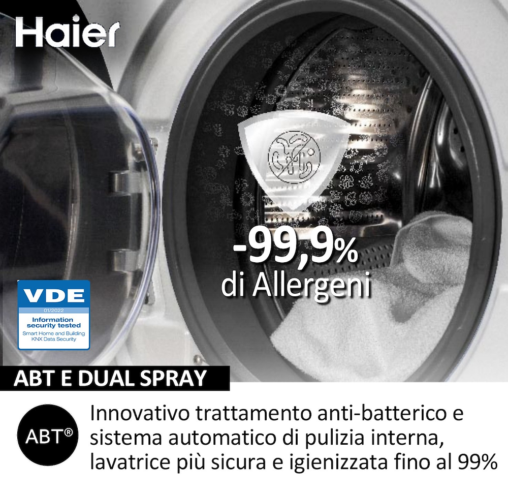 HAIER HW80BP14929AS - Lavatrice  8 kg 1400 giri Bianco