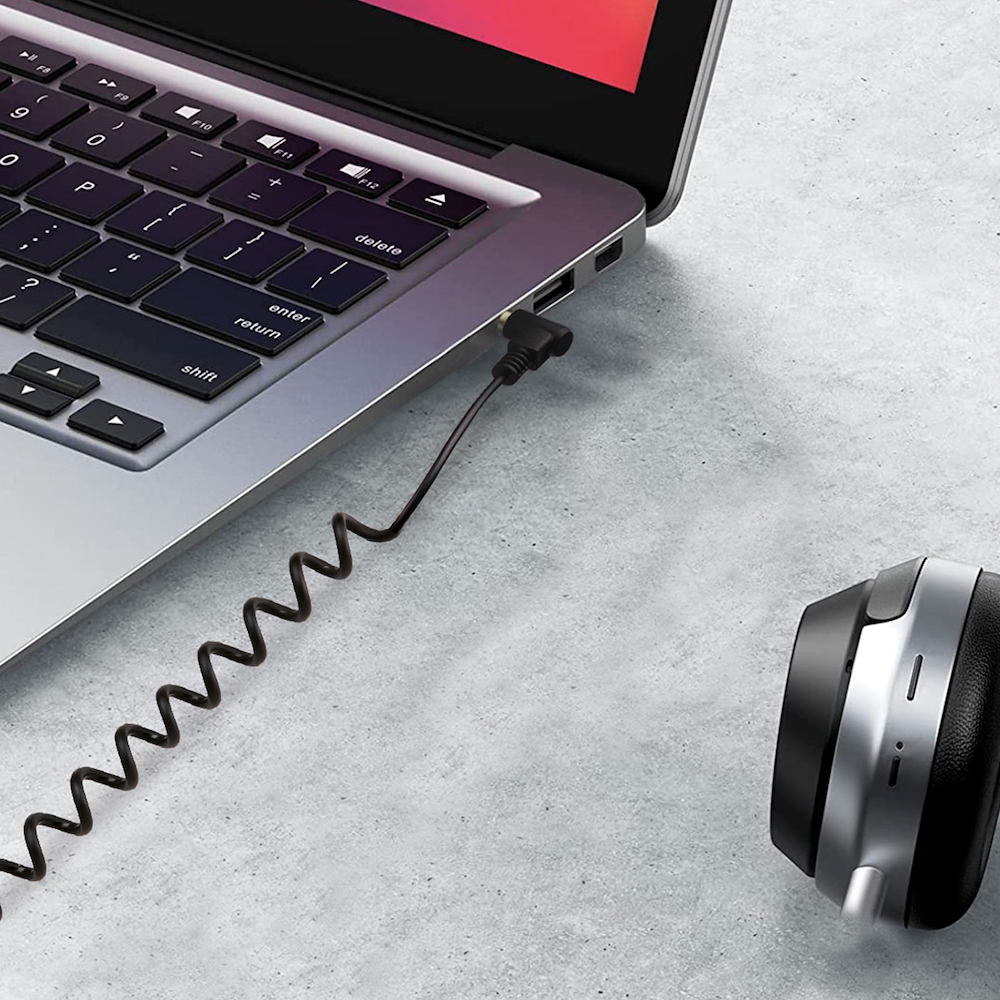 EKON ECAJACK90SPIR075 - Cavo audio jack 3.5 mm spirale