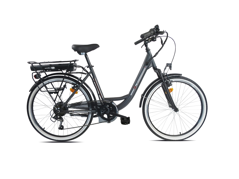 SMARTWAY C4D4SCG - E-Bike Stadt Aluminium 36V 10.4AH Grau