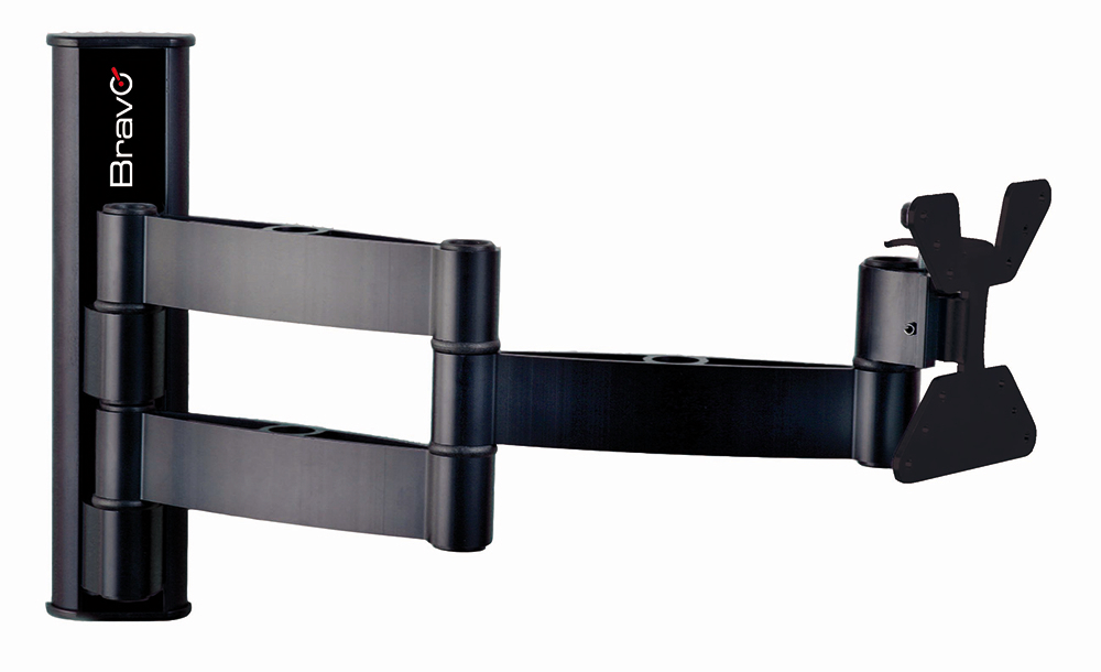 BRAVO LCD3BLACK - TV Halterung aus Aluminium 10" bis 30"