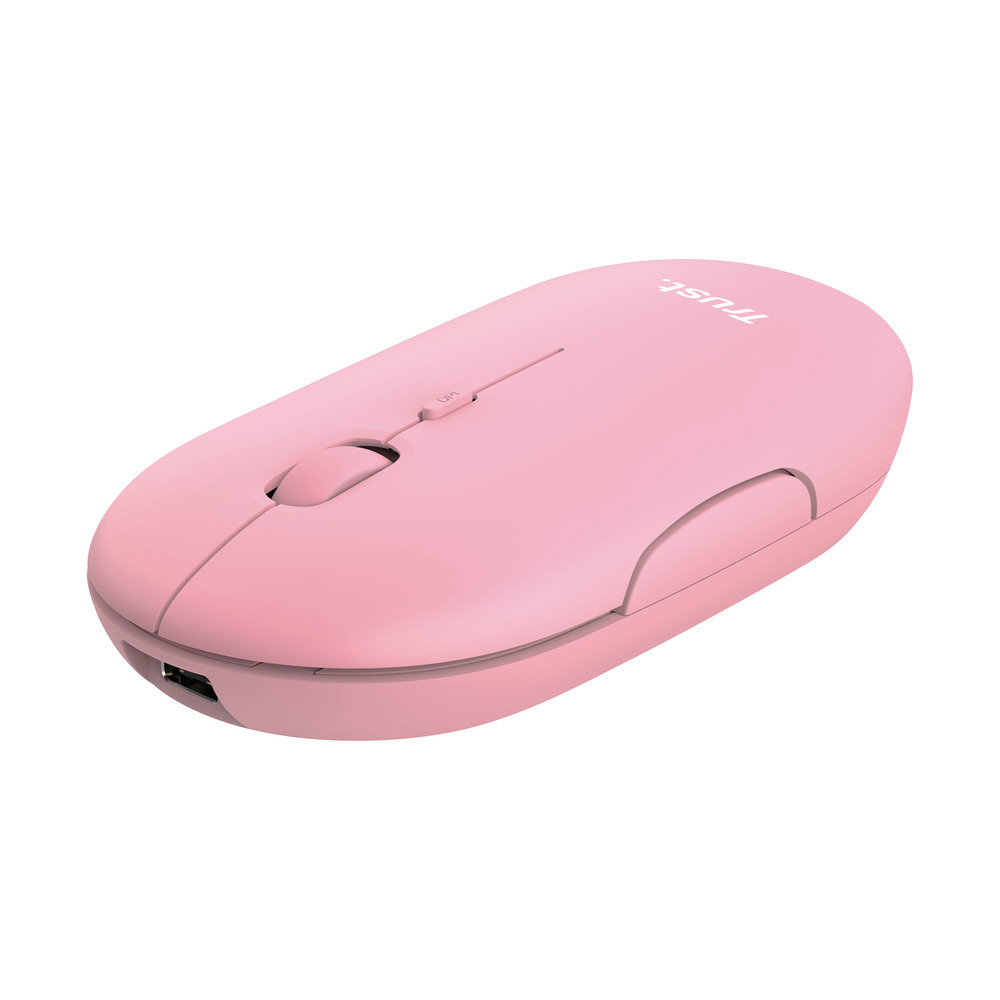 TRUST 24125 - Mouse Wireless Ricaricabile Puck Rosa