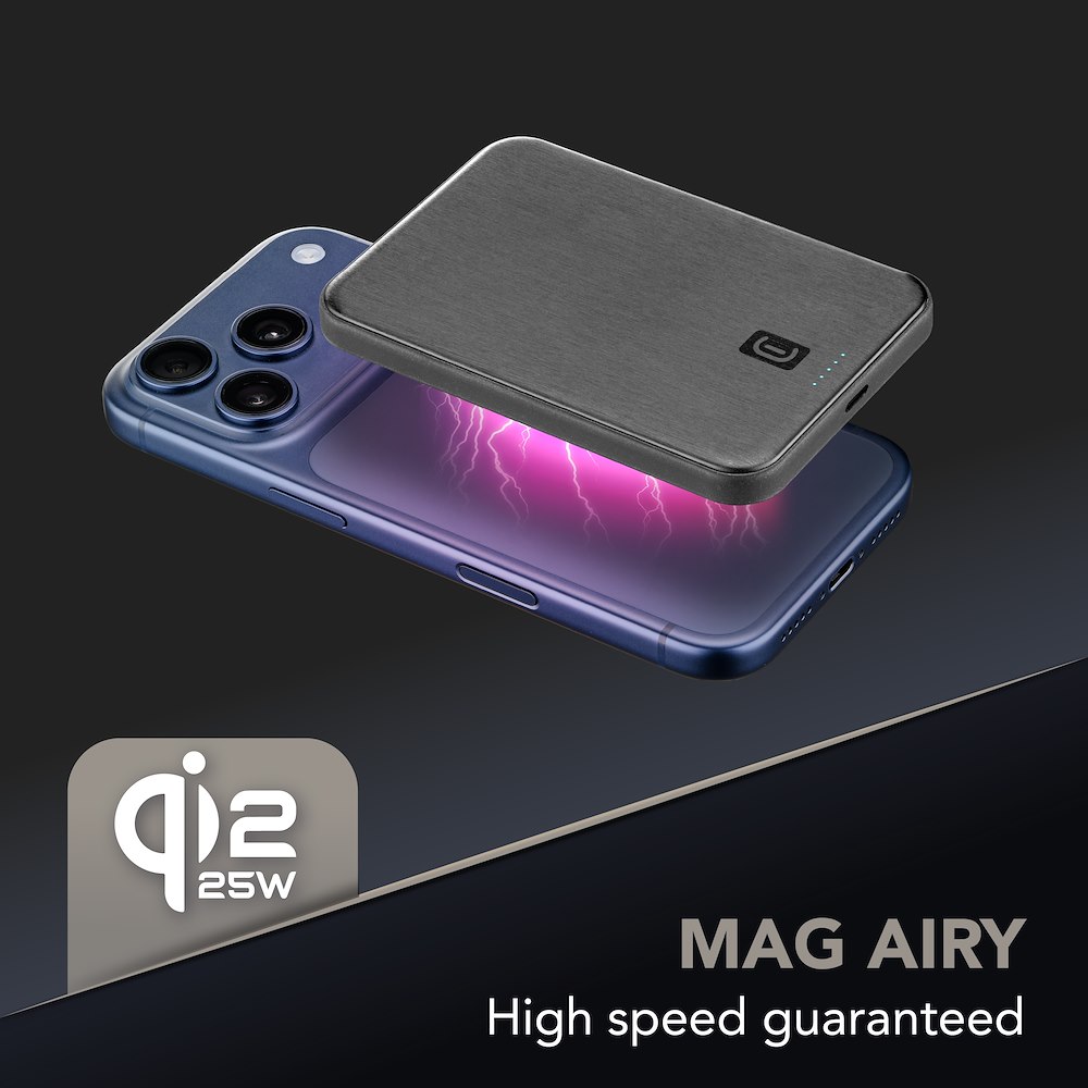 CELLULAR LINE PB5000SSQI25WK - 5000mAh Powerbank mit Qi2 25W