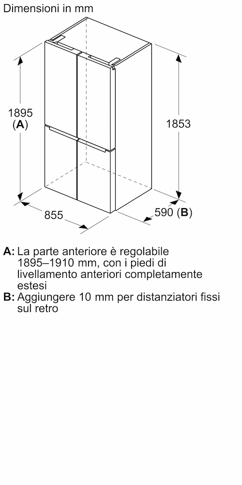 BOSCH KMC85LBEA - Bosch KMC85LBEA Multidoor Kühlschrank