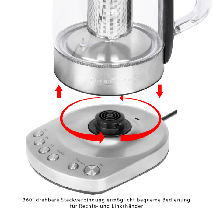 PROFICOOK 501167 PC-WKS1167G - ProfiCook PC-WKS 1167 G Glas-Tee-Wasserkocher mit WLAN-Steuerung