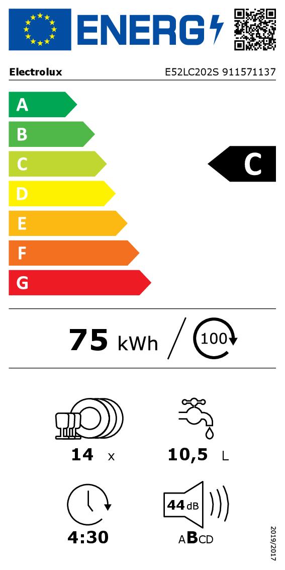 ELECTROLUX E52LC202S - Geschirrspüler 14 Platz