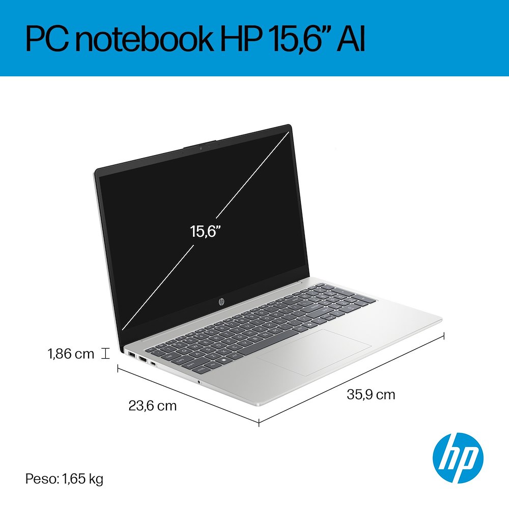 HP D8SS0EA - Laptop AI 15.6" FHD 8GB SSD