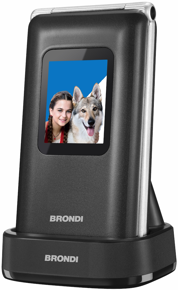 BRONDI AMICOPREZIOSOBLACKMETAL - Telefono senior con tasti grandi