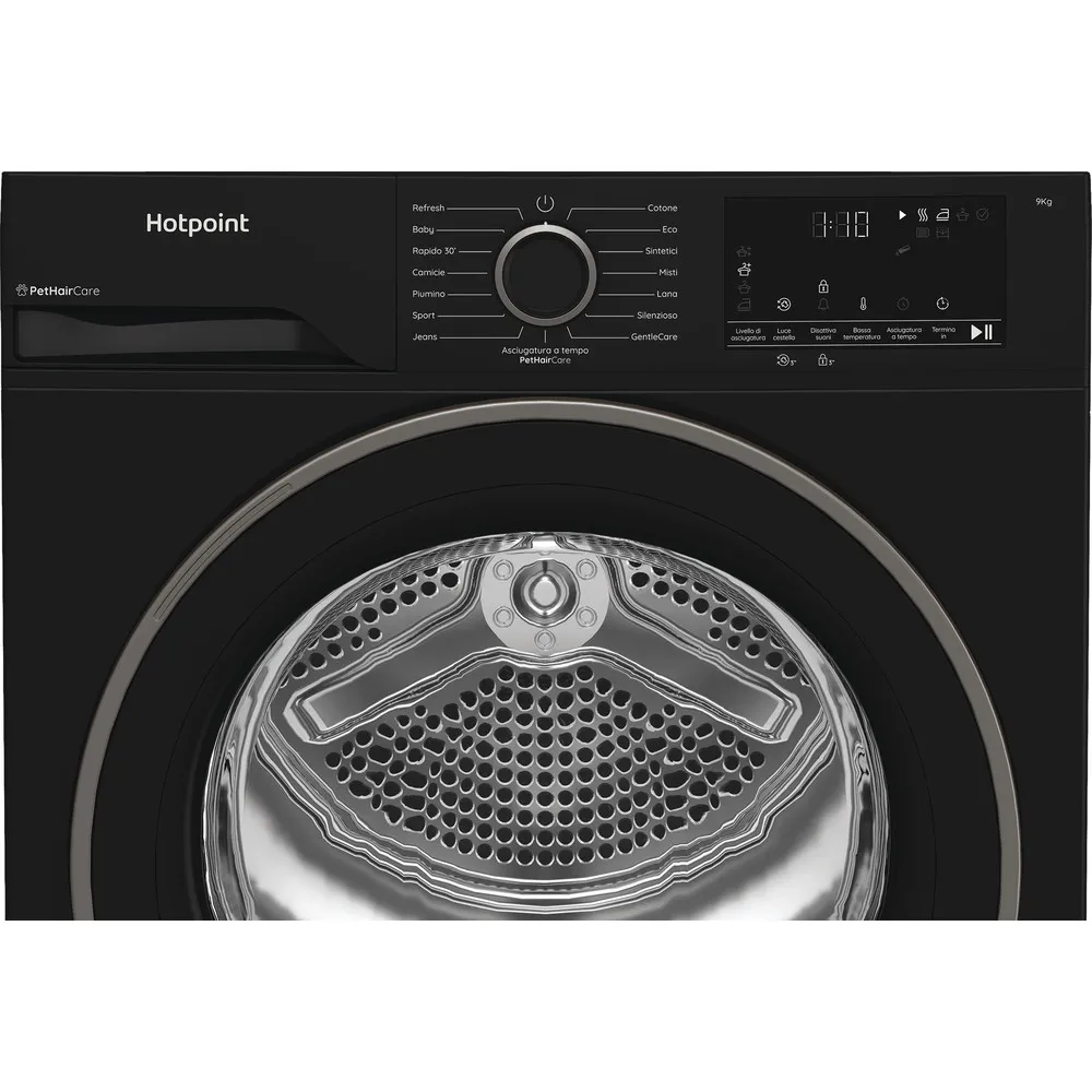 HOTPOINT-ARISTON HPT94DBBSIT - Asciugatrice pompa di calore 9 kg Nero