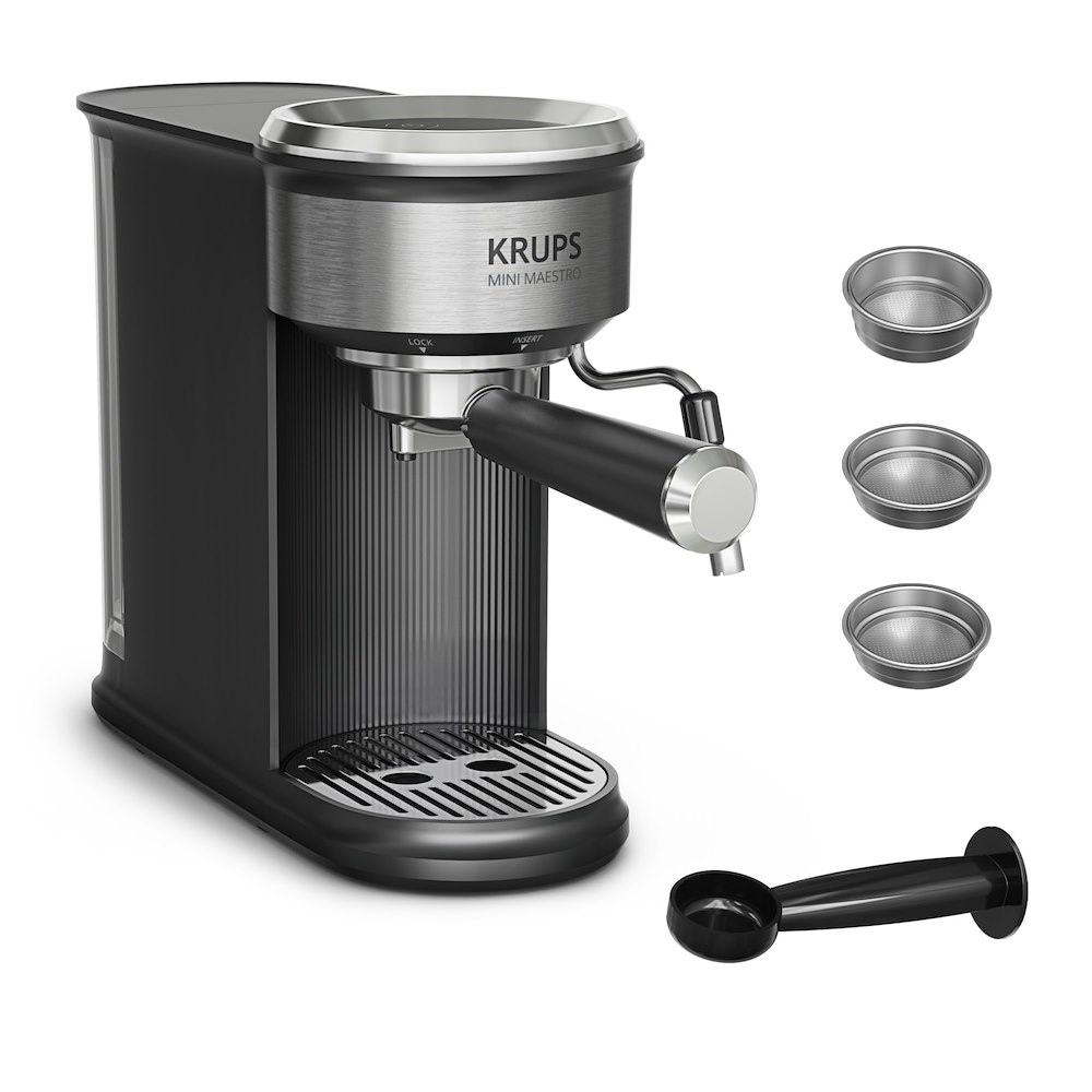 KRUPS XP350D 0769859 M.CAFFE' ESPRESSO 0.6LT 20BAR MINIMAESTRO NER/INOX