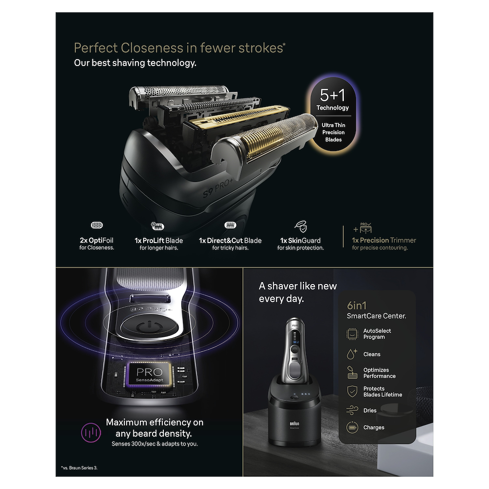 BRAUN 9667CC - Elektrorasierer Silber