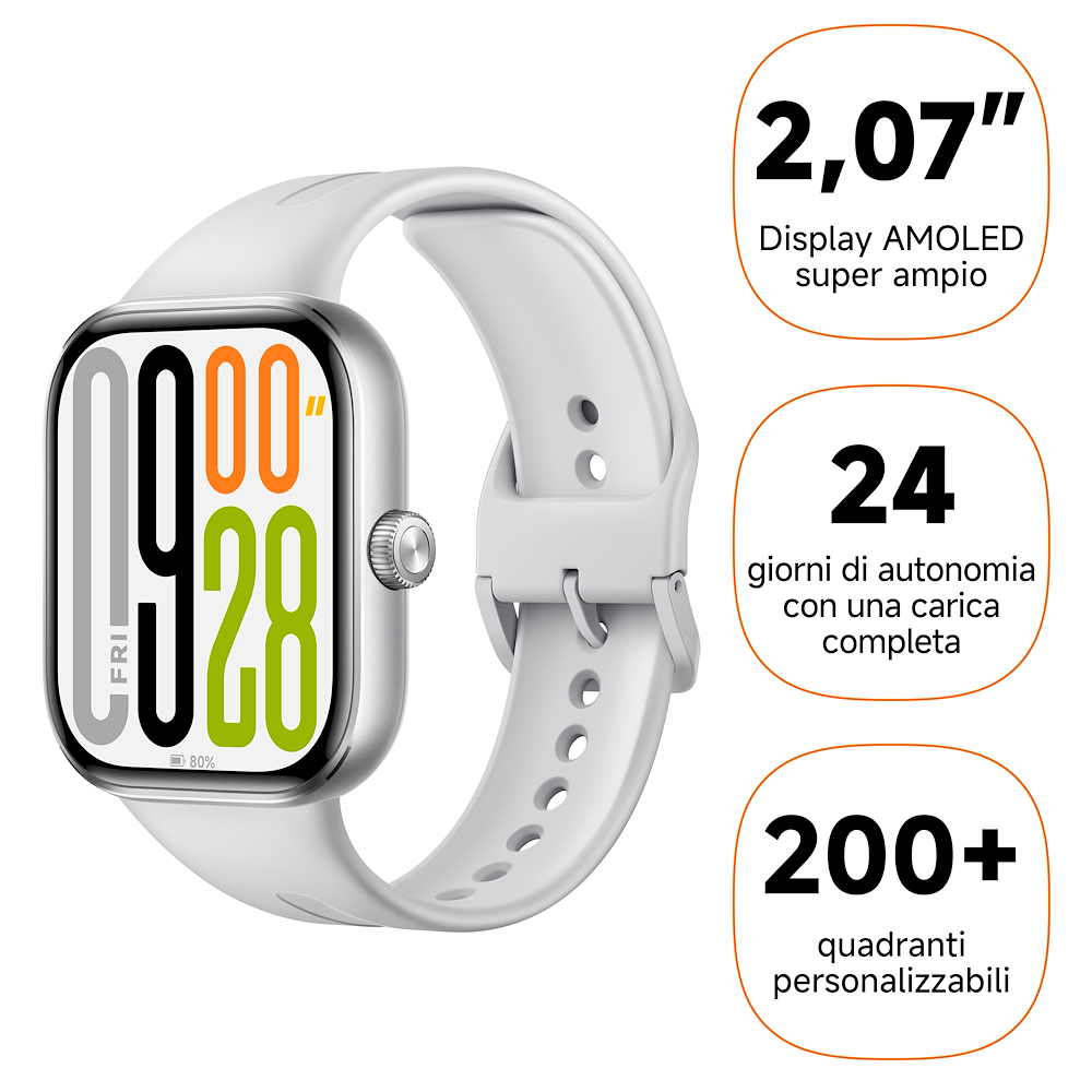 XIAOMI BHR9381GL - Redmi 5 Smartwatch Silber Grau