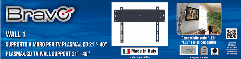 BRAVO WALL1 - TV Halterung für 21" bis 40"