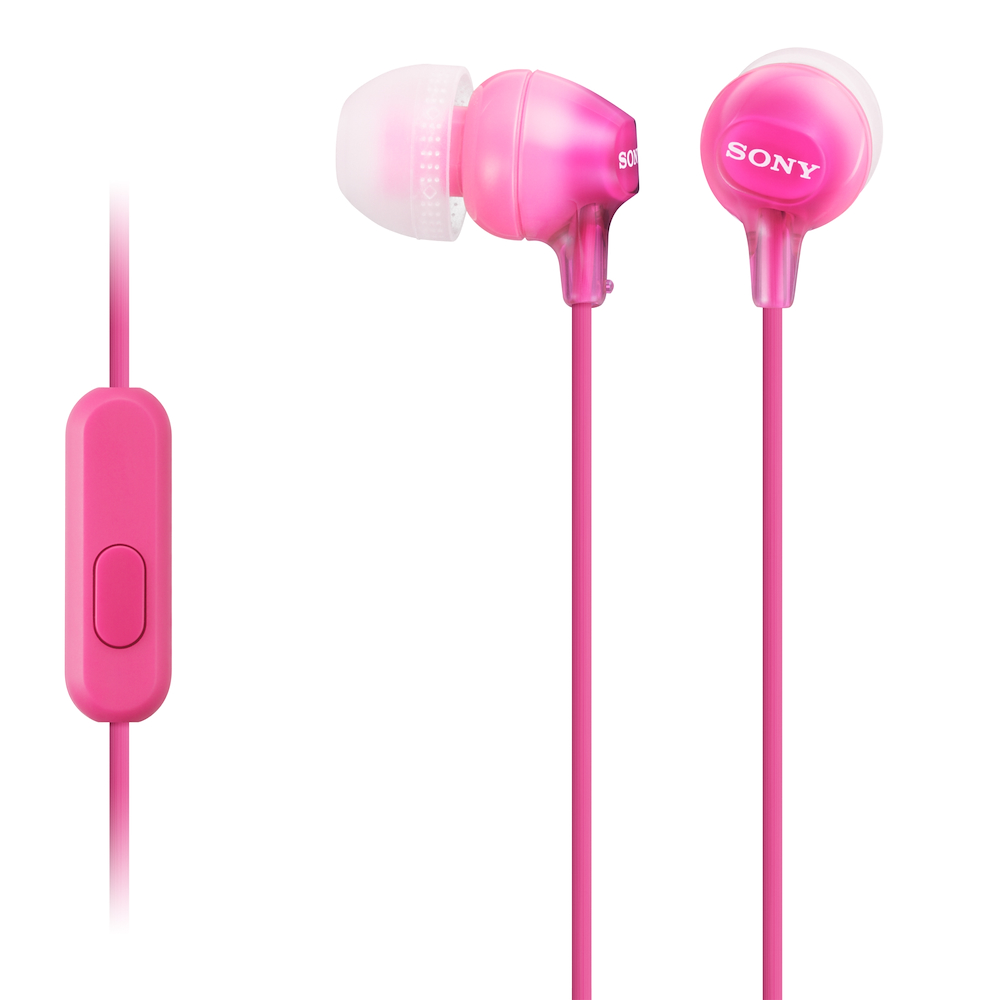 SONY MDREX15APPI - Auricolari Sony MDR-EX15AP con microfono rosa