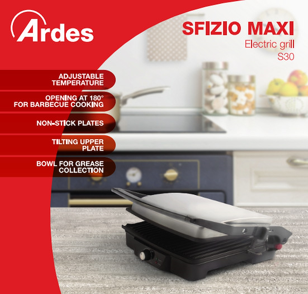 ARDES AR1S30 - Kontaktgrill 2000W Sfizio Maxi