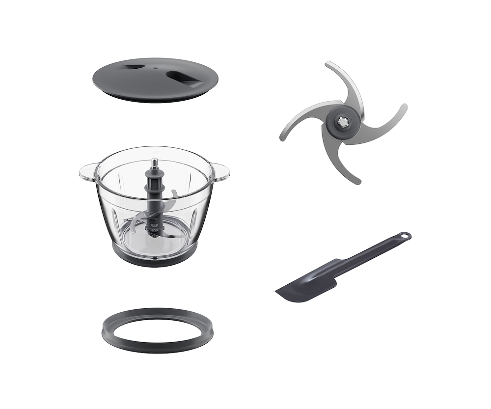 KENWOOD CHP62400SI - Kenwood Easy Chop+ Zerkleinerer mit Glasbehälter CHP62.400SI