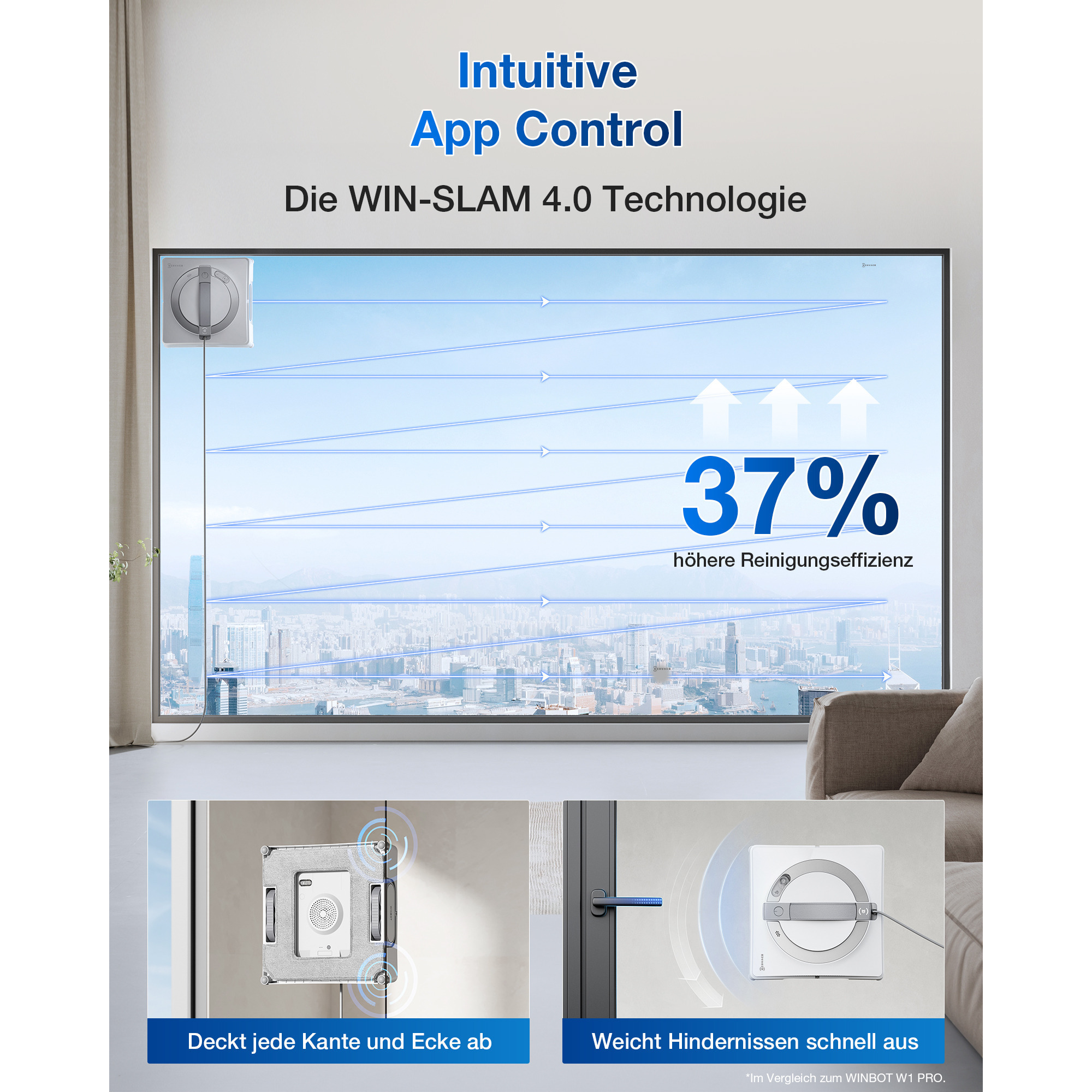 ECOVACS WG852-11EDR - Winbot W2 PRO Fensterputzroboter