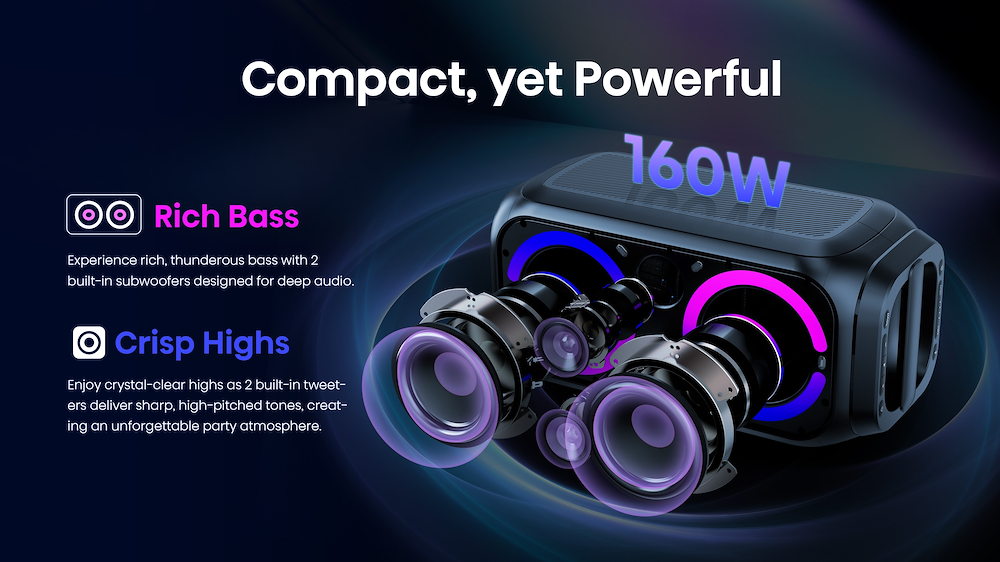 HISENSE Party Rocket - Speaker Bluetooth da festa 160W