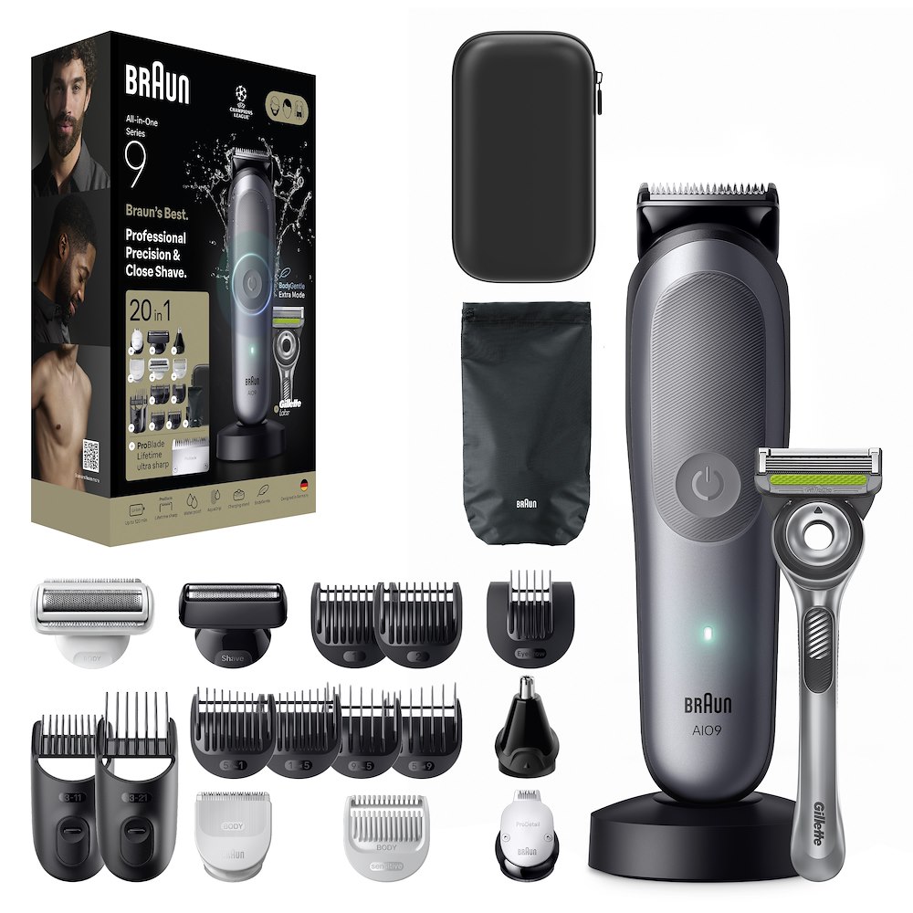 BRAUN AIO9540 - Elektrischer Rasierer 20in1 Grau