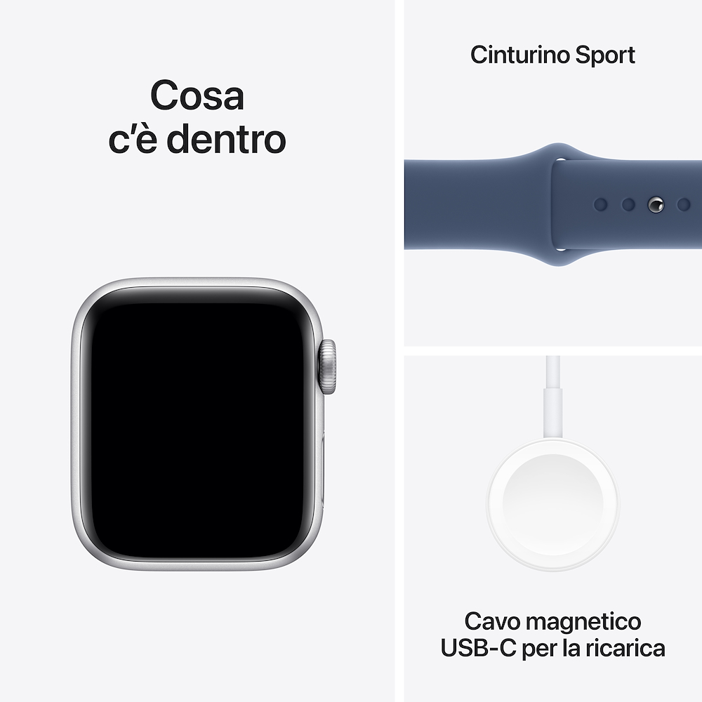 APPLE MXGF3QLA - Apple Watch SE GPS 40mm Silber Denim