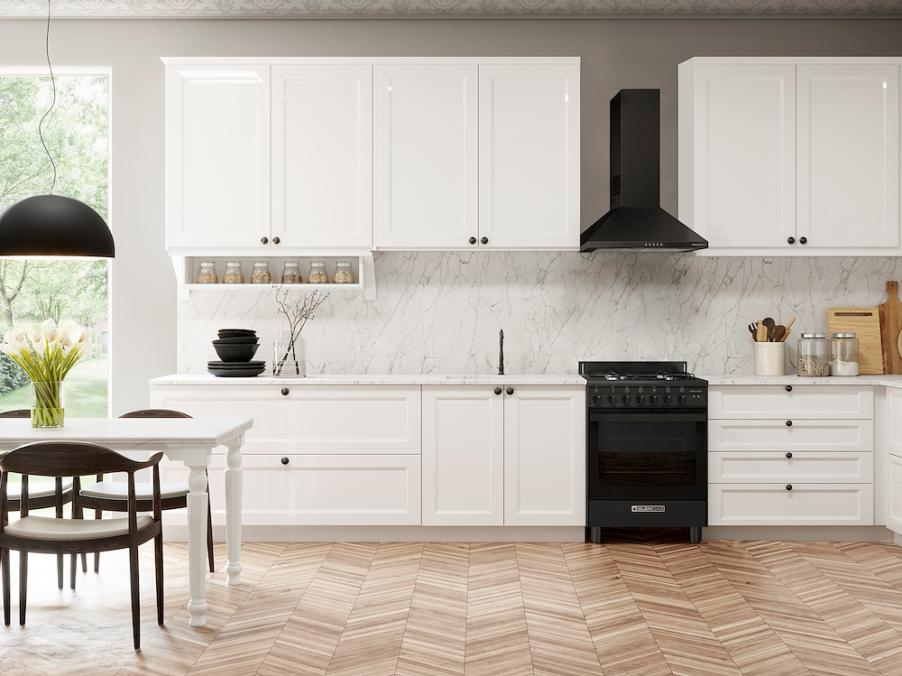 GLEM GAS SA66TMBK - 60cm Küchenherd Schwarz mit Multifunktionsbackofen