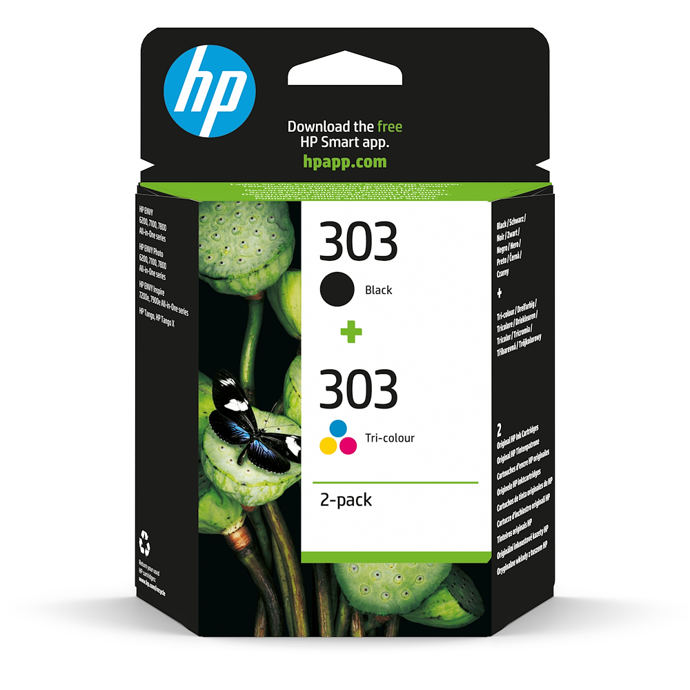 HP 3YM92AEBL - 303 Combo Pack 2 Original Druckerpatronen HP 3YM92AEBL - 303 Combo Pack 2 Original Druckerpatronen