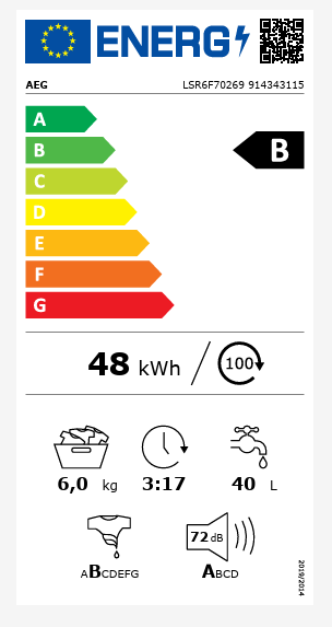 AEG LSR6F70269 Slim Waschmaschine 6 kg