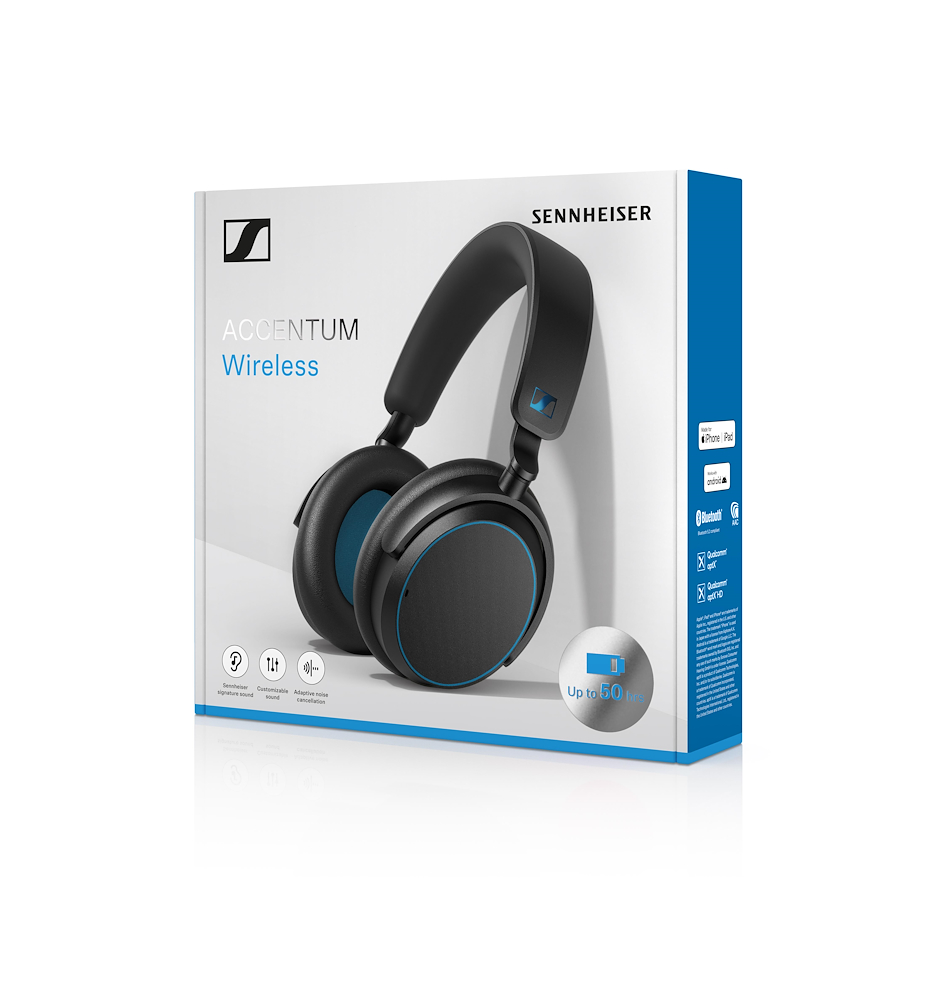 SENNHEISER ACCENTUMWIRELESSBLUES - Sennheiser ACCENTUM Wireless Bluetooth-Kopfhörer